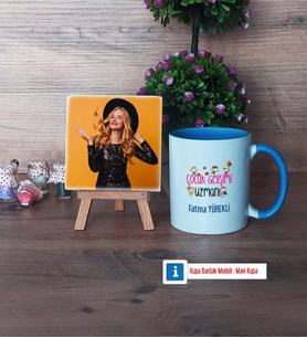 Çocuk Gelişimi Uzmanı Fotoğraflı Dekoratif Taş, Kupa Bardak Beyaz Hediye (Model 4)