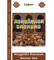 #Ramazan Ay Süs Dekorasyon Ev Ofis İftar Asım Ramazan Renkli Banner Süs - Hoşgeldin Ramazan