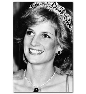 Cakatablo Princess Diana Tacı Ve Kolyesi MDF Tablo