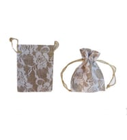 Kese dantel kaplamalı naturel 12*17cm p10-