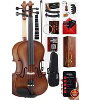 Midex LMA-544TYS 1/2 Profesyonel Keman 2/4 Çocuk Kemanı 8-10 Yaş (Yastık Susturucu Yedek Tel Çanta Yay Reçine Metod)