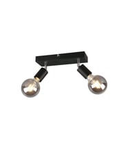 Rsylight Retro Metal Modern Spor 2 li Mafsallı Siyah Spot Avize