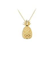 Goldium Altın Taşlı Ananas Kolye (Sarı)