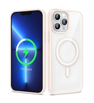 Apple iPhone 13 Pro Uyumlu Kılıf M-safe Wireless Şarj Özellikli Silikon Zore Ege Kapak (Pembe)