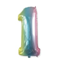 Benim Marifetlerim 1 Rakamı Rengarenk Folyo Balon 16 inch 40 cm