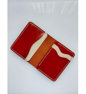 Hakiki Deri Çok Bölmeli Taba Minimalist Krem Kartlık & Cüzdan DRC68