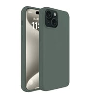Apple iPhone 15 Plus Kılıf First Silikon - Koyu Yeşil