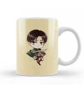 Attack On Titan Chibi Levi 01 Kupa Bardak Porselen