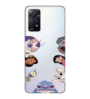 Redmi Note 11S - Note 11 Uyumlu Stitch Tüm Karakterler Tasarımlı Şeffaf Telefon Kılıfı