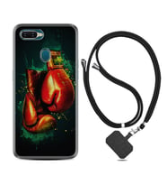 Oppo A5S A15 A16 A54 A55 A73 A74 Kılıf Boyun Askılı Silikon Boks Eldiveni 1763