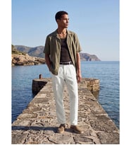 LCW Vision Beyaz Regular Fit Erkek Pileli Pantolon
