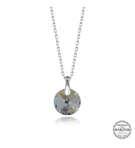 Crystal Taşlı 925 Ayar Gümüş Kolye