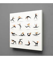 SPOR HAREKETİ YAPAN İNSANLAR KANVAS TABLO 150x150cm