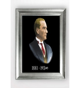 Gümüş Çerçeveli Atatürk Tablo a248