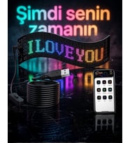 60 Cm Led Matrix Panel 16X96 Piksel Bluetooth Kontrollü Rgb Kayan Yazı Ekranı