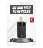 Mey İthalat® Hızlı Şarj 4 Çıkışlı Powerbank 60.000 Mah Taşınabilir Dijital Göstergeli
