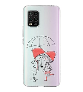 Xiaomi Mi 10 Lite Uyumlu Kapak Aşk Tasarımlı Şeffaf Silikon Kılıf