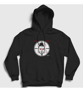 Presmono Unisex Siyah Killshot Eminem Kapüşonlu Sweatshirt 155670tt