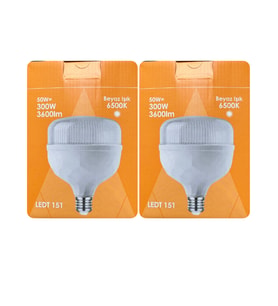 (2 Adet) Osaka 50W (300W) Beyaz Işık E27 Duylu (Kalın Duy) Led Torch Ampul