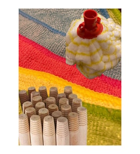 Kreş Papası Vilada Ucu, Gürgen Sap ve 4'lü Mikrofiber Temizlik Bezi