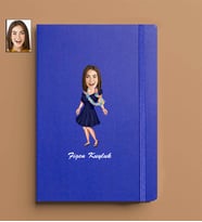 Kişiye Özel Kadın Model 13x21 Mavi Defter-20
