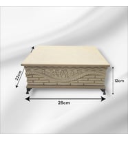 Ahşap-boyanabilir- Ham Mdf- Desenli-takı-makyaj-aksesuar-çok Amaçlı Dekoratif Kutu