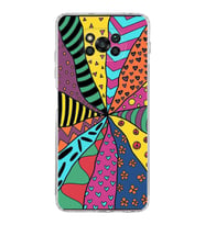 PrintiFy Xiaomi Poco X3 Pro ile Uyumlu 1mm Slim Fit Retro Renkler 4 Baskılı Şeffaf  Kılıf