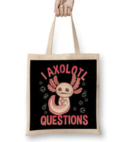Cute & Funny I Axolotl Questions Walking Fish Bez Çanta Uzun Saplı