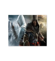 Ahşap Tablo Assassins Creed Revelations Suikastçiler Istanbul'da (35x50 Cm Boyut)