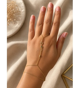 Gold Taş Detaylı Şahmeran Bileklik