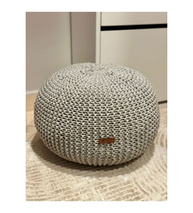 50x33 el örgüsü dekoratif puf