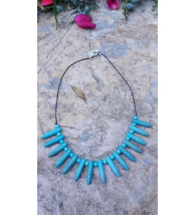 STONEAGE JEWELLERY Turkuaz Doğal Taş Bayan Kolye