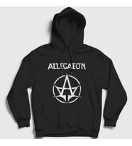 Presmono Unisex Siyah Logo Metal Allegaeon Kapüşonlu Sweatshirt 544190tt