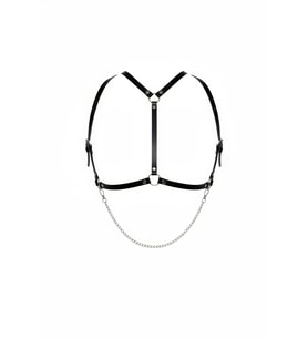 Mulvxbrf Brf02 Siyah Göğüs Harness Zincir Detaylı Suni Deri Ayarlanabilir - Brf1185 (Mulvix)