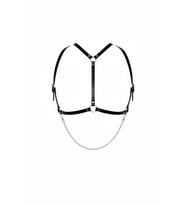 Mulvxbrf Brf02 Siyah Göğüs Harness Zincir Detaylı Suni Deri Ayarlanabilir - Brf1185 (Mulvix)