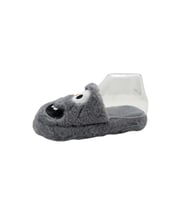Çiğdem Kundura CloudStep Kadın Peluş Ev Terliği - GRİ-SİYAH - 39 (Gri - Siyah)