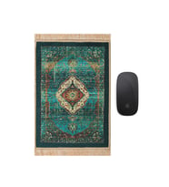 Bursa İpek Yeşil Dekoratif Küçük Halı Mousepad