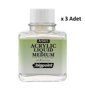 Bigpoint Akrilik Boya Likit Medyum 75 ml x 3 Adet
