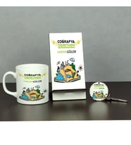 Coğrafya Öğretmenine Hediye Üçlü Set (Kupa + Telefon Standı + Anahtarlık)
