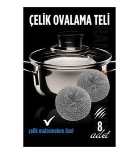 ModaCar Çelik Bulaşık Teli Çelik Bulaşık Ovalama Teli 8 ADET