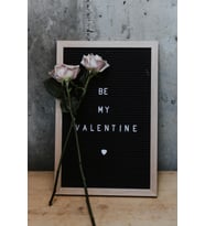 "Romantik Sevgililer Günü Temalı Mdf Tablo - Çerçevesiz Be My Valentine Duvar Dekoru"