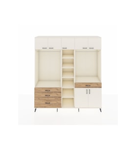 Hyperion Dolap 11 Raflı 4 Çekmeceli 2 Askılı 220x44x243 Aytaşı-Aytaşı/Çam