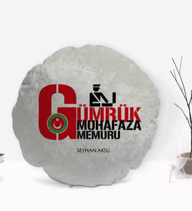 BK Gift Kişiye Özel İsimli Gümrük Muhafaza Memuru Tasarımlı Dekoratif Kırlent Yastık-1