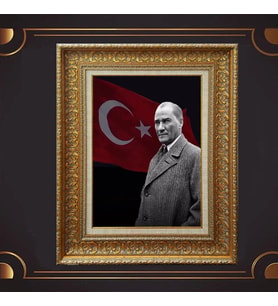 ÖZEL SERİ ALTIN VARAKLI ATATÜRK TABLO S949