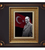 ÖZEL SERİ ALTIN VARAKLI ATATÜRK TABLO S949