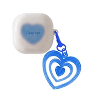 Microsonic Samsung Galaxy Buds 2 Pro Kılıf Süslü Renkli Kalp Desenli Mavi