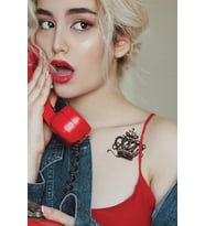 Caş Dekorasyon Geçici Kral Tacı Dövme Seti Tattoo
