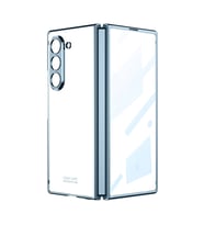 Lexroo Galaxy Z Fold 6 Kılıf Full Camlı Kıpta Kılıf - Mavi