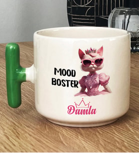 Kişiye Özel Mood Boster Hediye T Kupa Bardak Doğum Günü Hediyesi (Yeşil)
