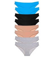 8 adet Süper Eko Set Likralı Kadın Slip Külot Siyah Ten Gri Mavi